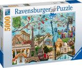 Ravensburger puslespil storby collage - puslespil - 5000 brikker