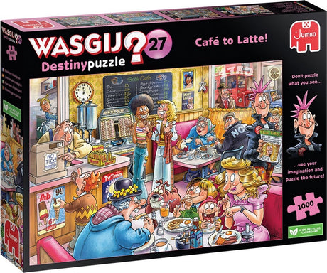 Wasgij destiny 27 - fra cafeteria til kaffebar! - 1000 brikker puslespil - puslespil