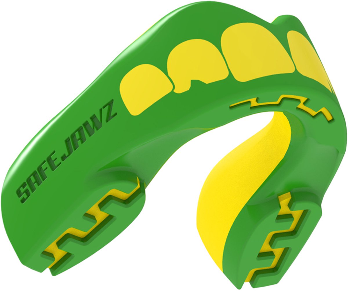 Safejawz gebitsbeschermer extro-series ogre groen geel senior one size