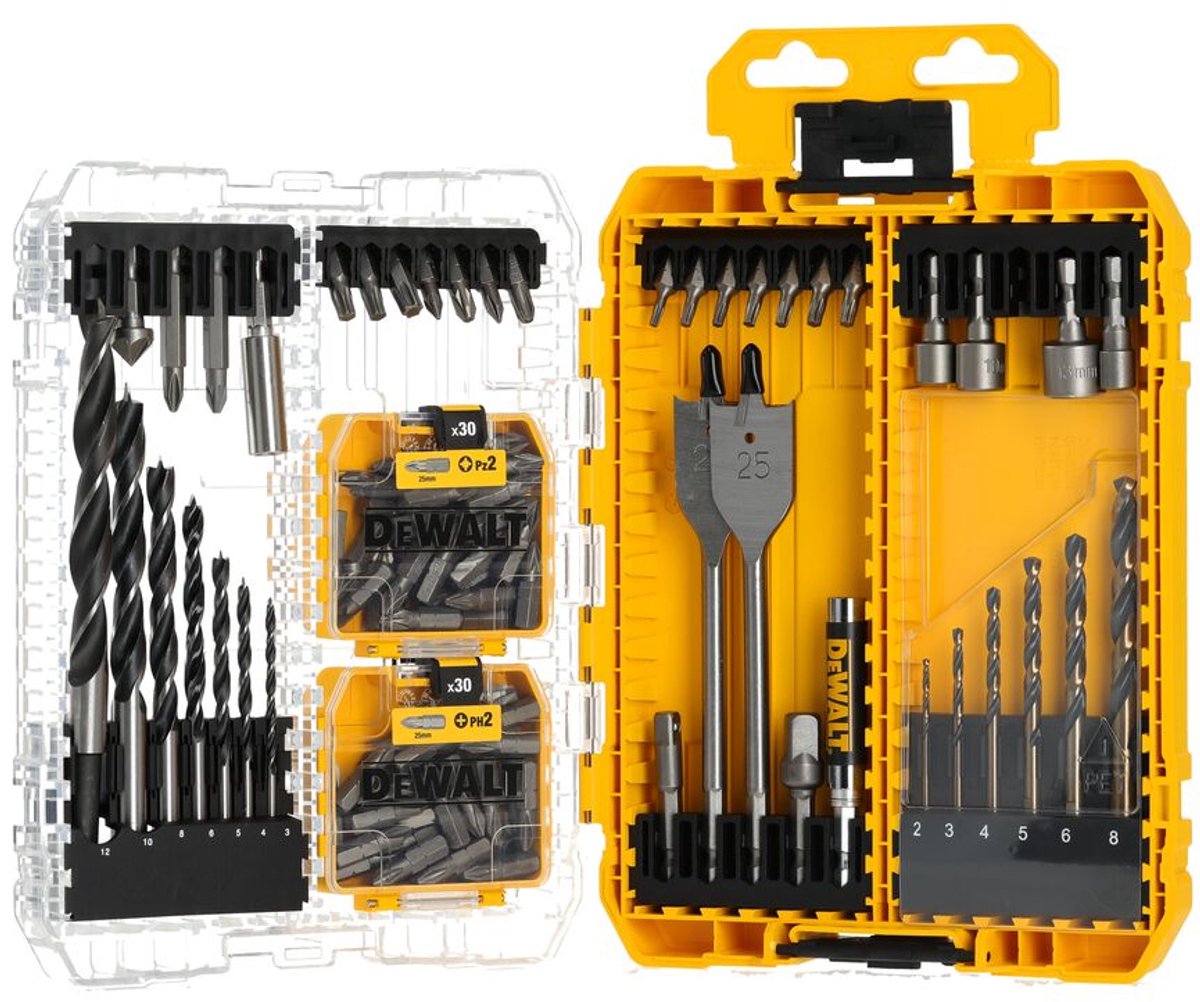 Dewalt tilbehør - robust kuffert 100-delt bor og bit sæt dt70784
