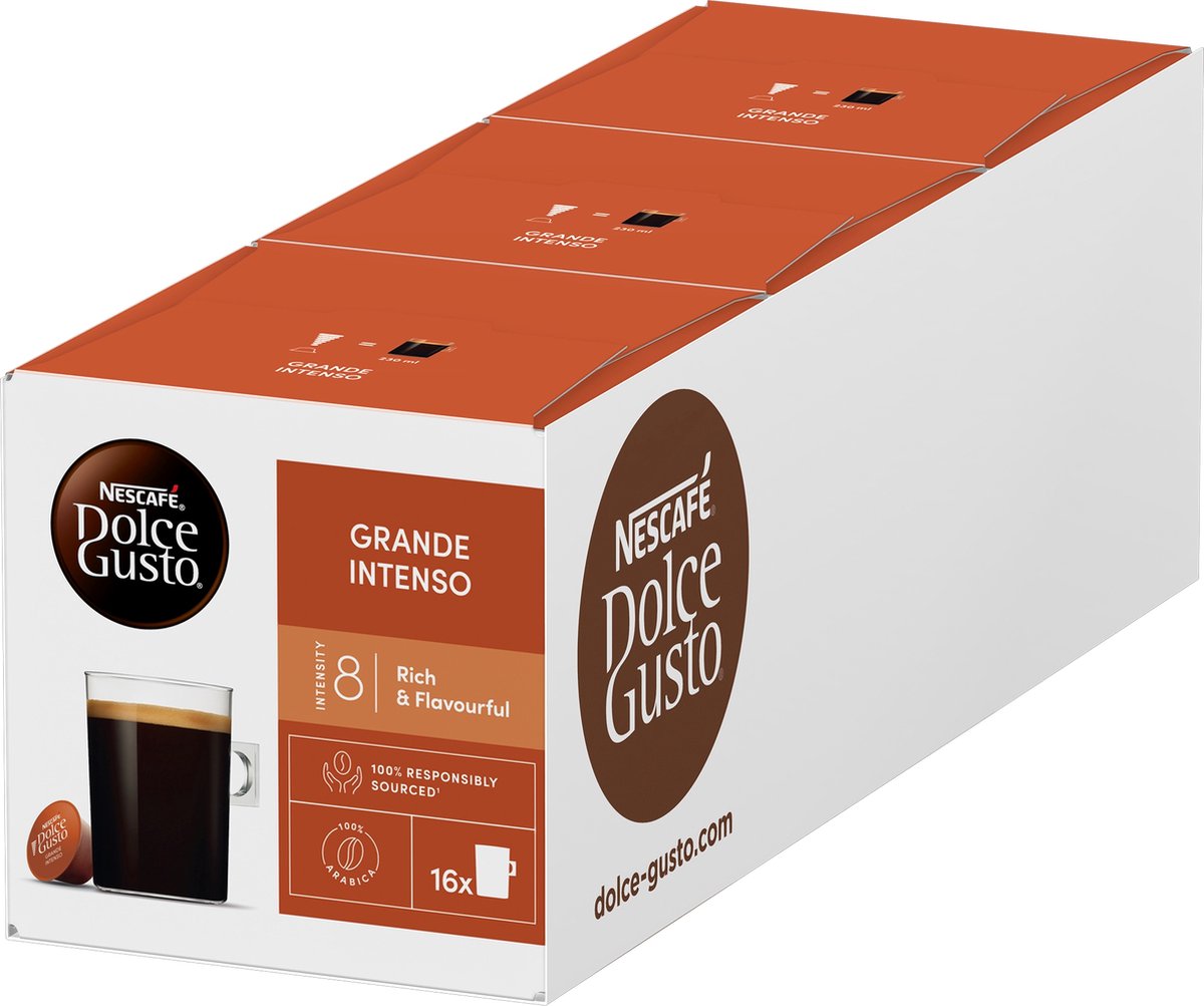 Nescafé dolce gusto kapsler grande intenso - 48 kaffekopper til 48 kopper kaffe