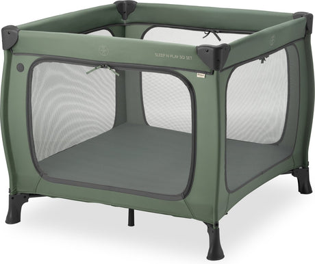 Hauck sleep n play sq sæt - campingseng - ekstra stor passage - mørkegrøn