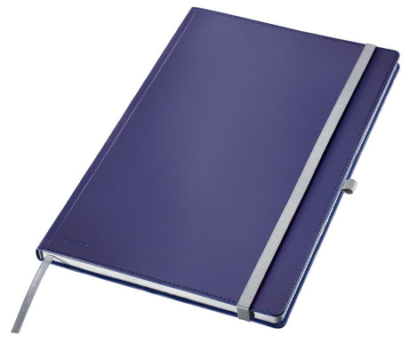 Leitz stil notesbog A4 styret - med hardcover - 100 gram papir - titanium blå