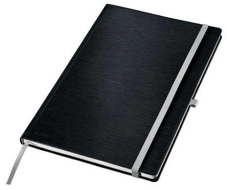 Leitz style notesbog a4 ternet - med hardcover - 100 gram papir - satinsort
