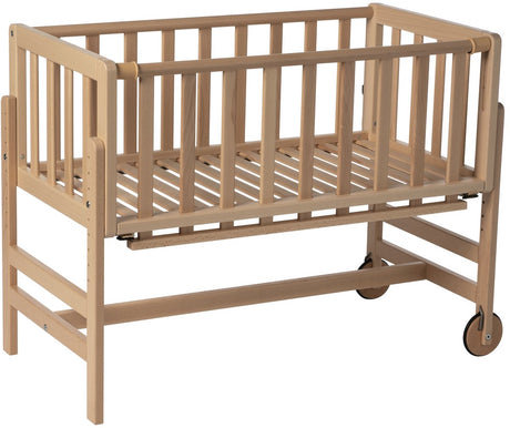Geuther betty co-sleeper, sideseng, tremmeseng - med hjul - 45x90 cm - babyseng op til 9 kg - massiv bøgetræ - økotræ