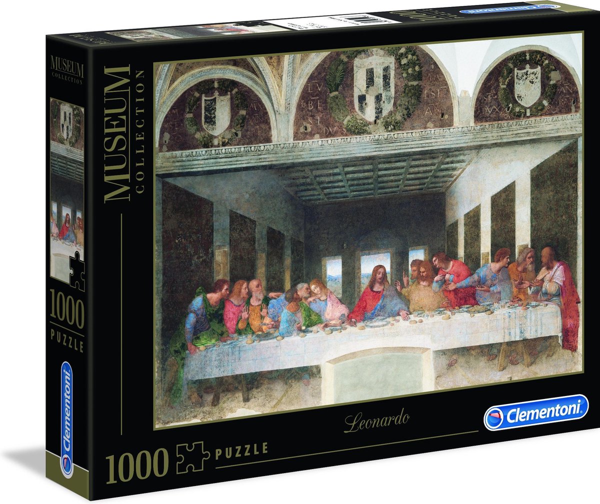Clementoni - puslespil - 1000 brikker - leonardo-cenacolo (museum) - puslespil for voksne - kunstsamling