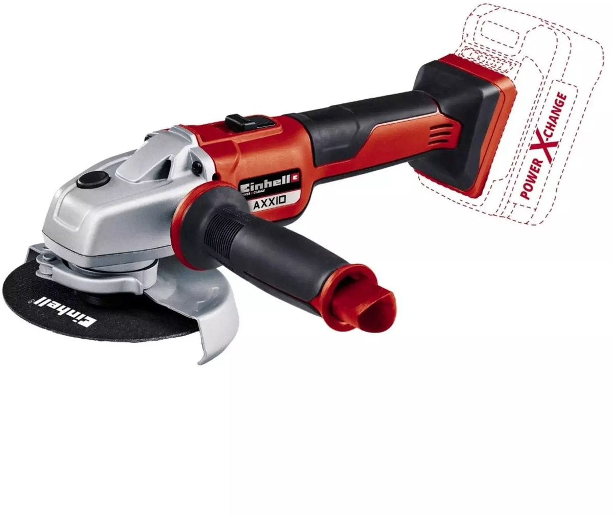 Einhell batteri vinkelsliber axxio 18 125 bl li solo - power x-change - 18 v li-ion - børsteløs motor - ø125 mm - 8.500 t min - max. skæredybde: 33 mm - blød start - ekskl. batteri, lader og slibeskive