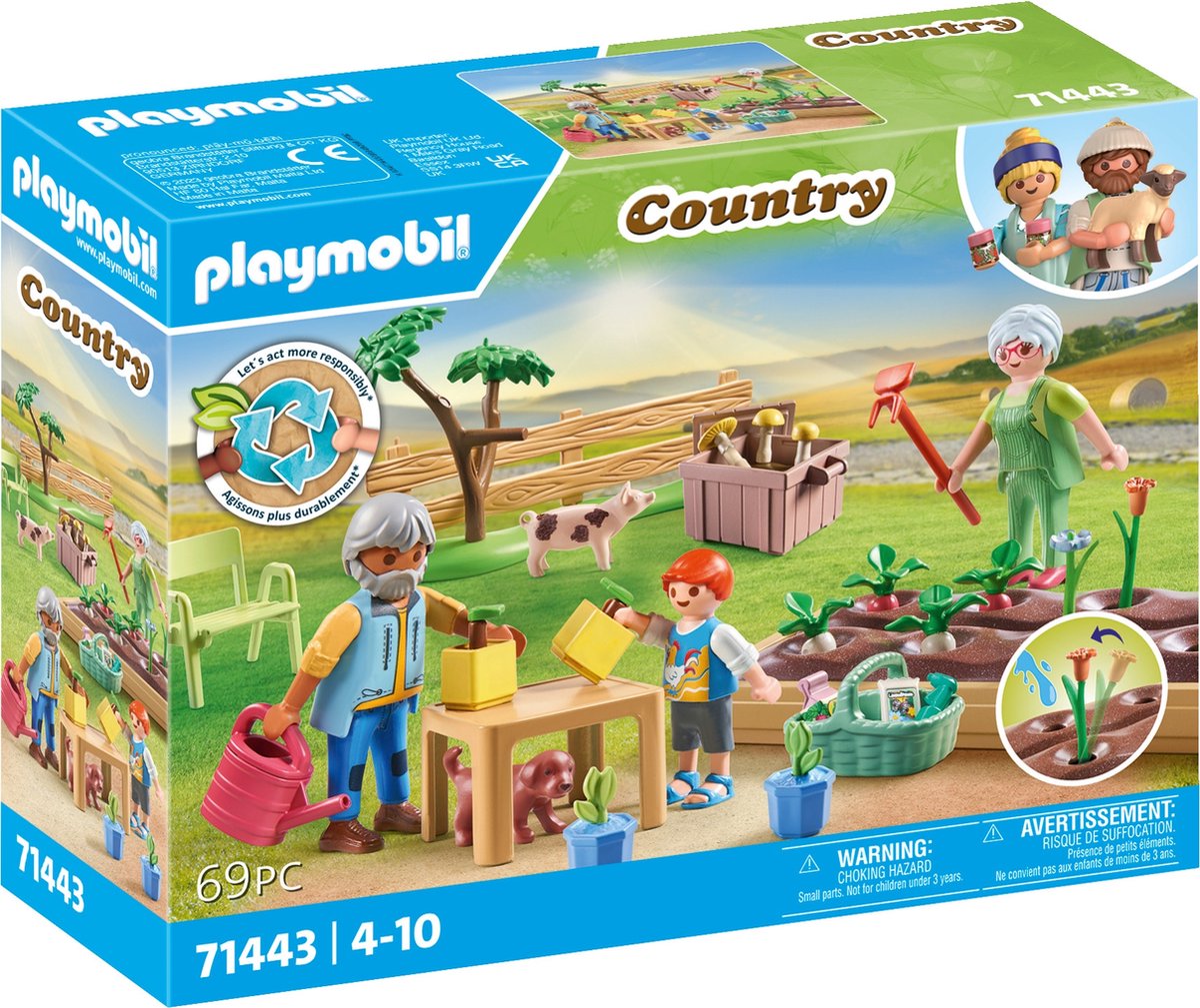 Playmobil landlig idyllisk køkkenhave hos bedsteforældrene - 71443