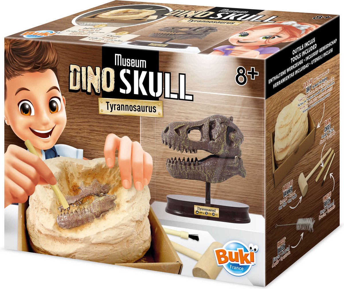 Buki frankrig buki - dino kranieudgravningssæt - t-rex