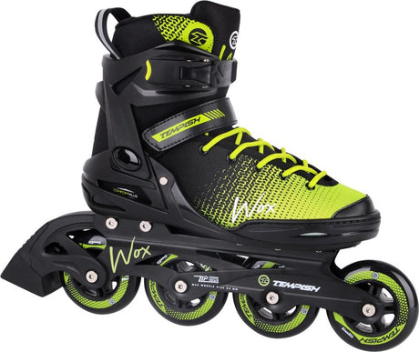 Tempish wox 84 rulleskøjter til voksne – 4x84 mm hjul – fitness rulleskøjter – sort grøn – str. 43