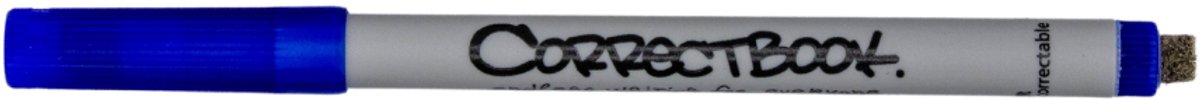 Correctbook pen - fineliner blå - 0,6 mm - til sletbar notesbog