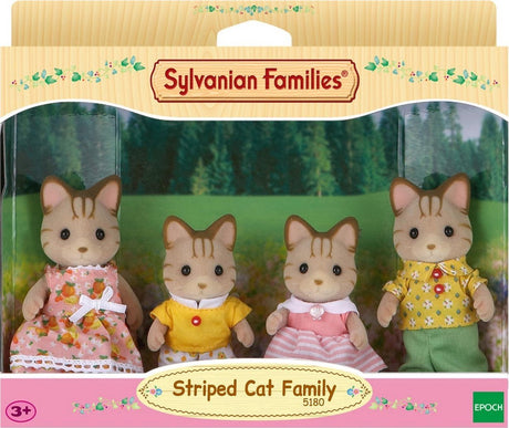 Sylvanian families 5180 stribet kattefamilie - fløjlsbløde bløde legetøjsfigurer