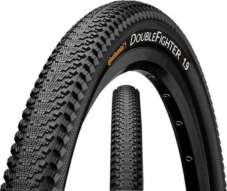 Continental double fighter iii dæk sport 24 clincher sort dæk størrelse 50-507 | 24x2,0