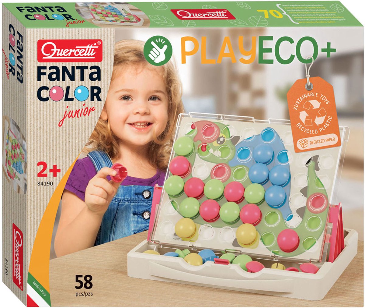 Quercetti play eco+ fantacolor indsats mosaik junior (58-dele)