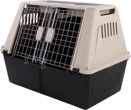 Flamingo tripper - transportkooi honden - transportkooi tripper grijs l 51x82x61cm - 1st - 122584 - 1st