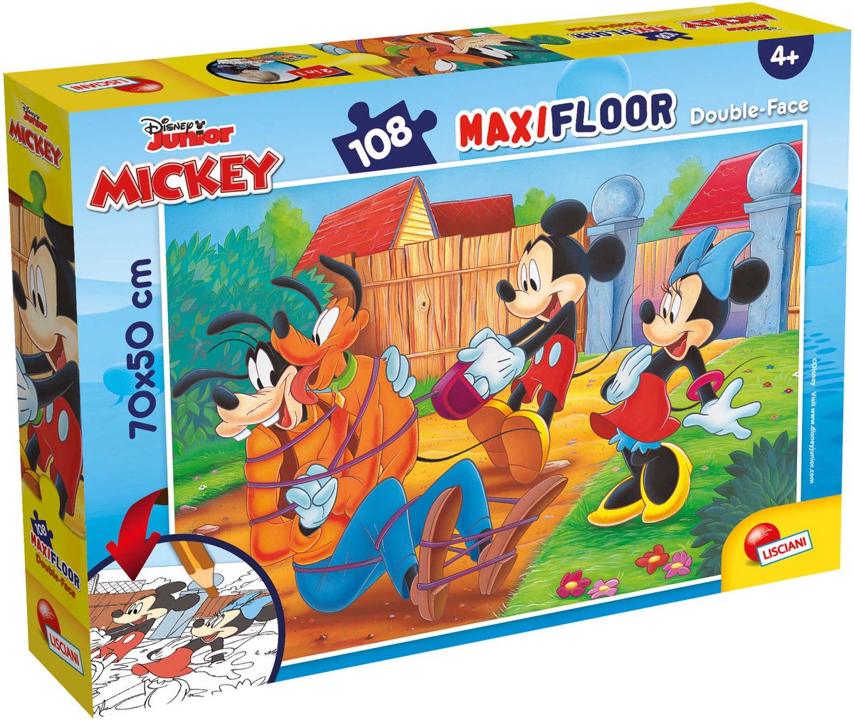 Lisciani disney puslespil df maxi floor 108 mickey mine venner