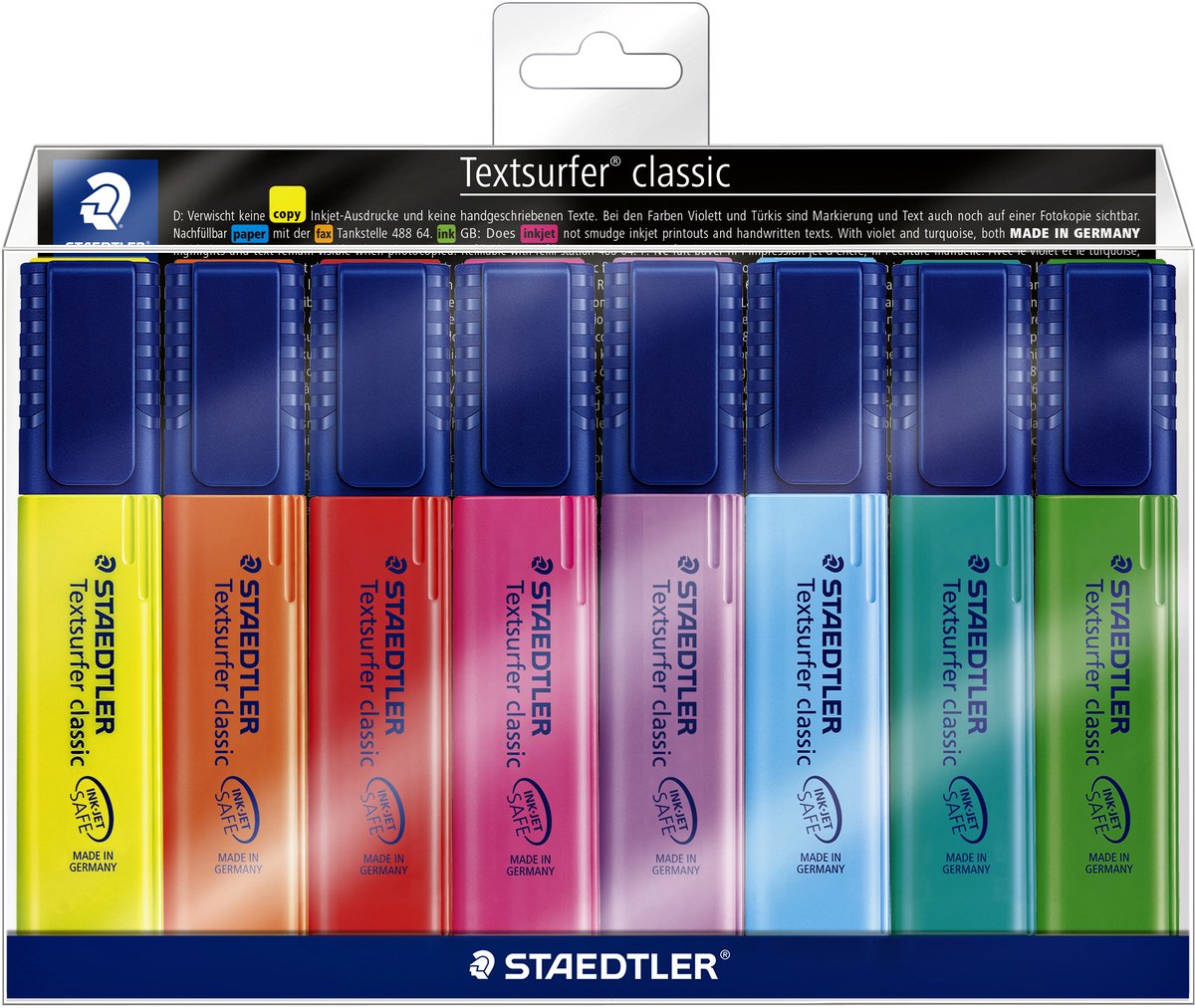 Staedtler text surfer klassisk tekstmarkør - sæt med 8 stk