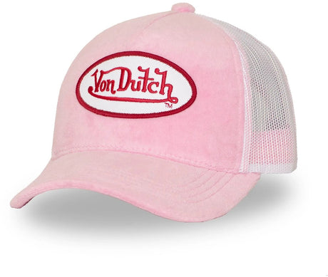 Von dutch - snapback trucker cap kylie | én størrelse | justerbar | trykknapper - pink hvid