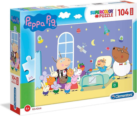 Clementoni - puslespil 104 brikker maxi peppa gris, børnepuslespil, 6-8 år, 23735