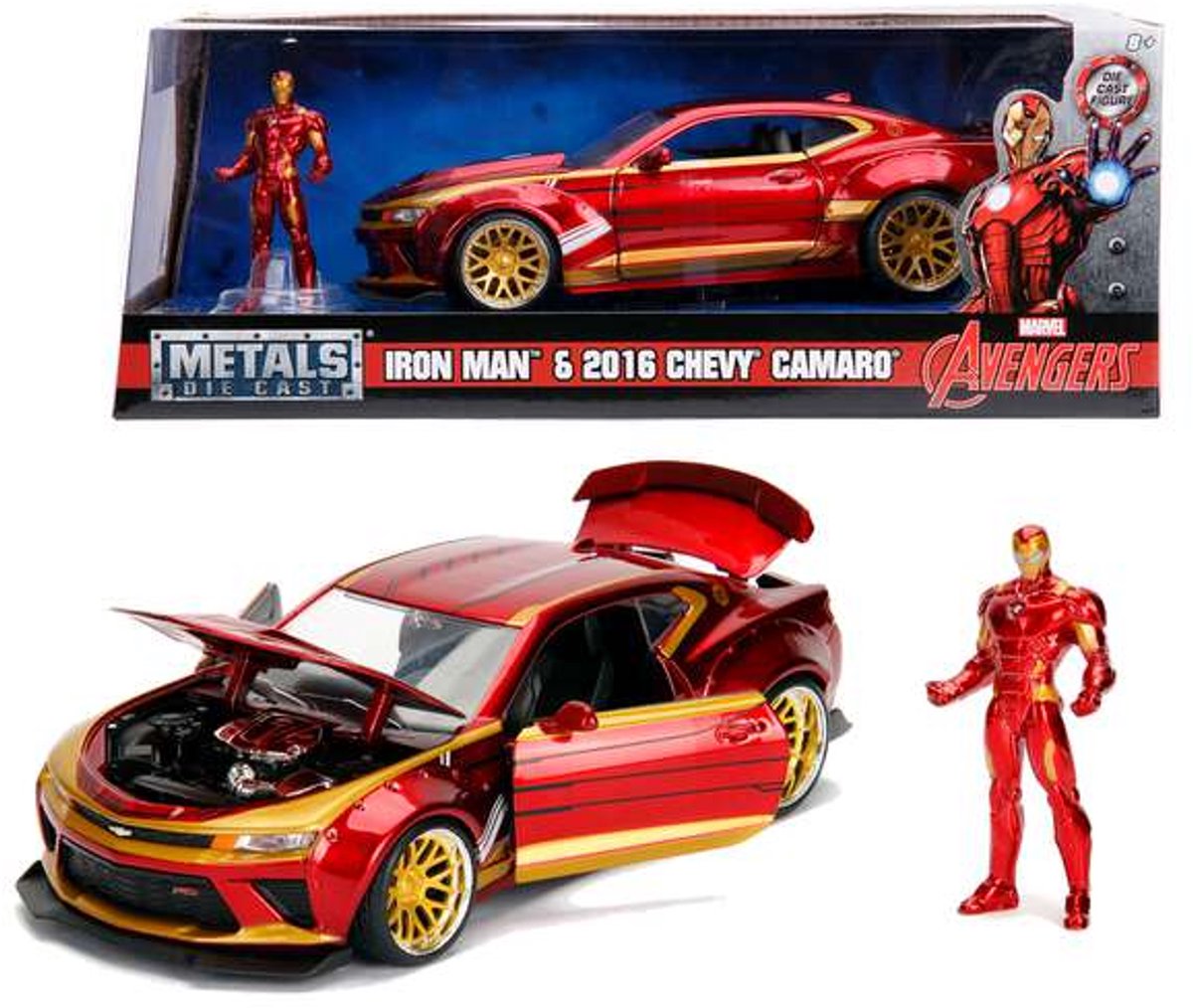 Jada legetøj - marvel ironman 2016 chevy camaro ss 1:24 - 9399724314r00