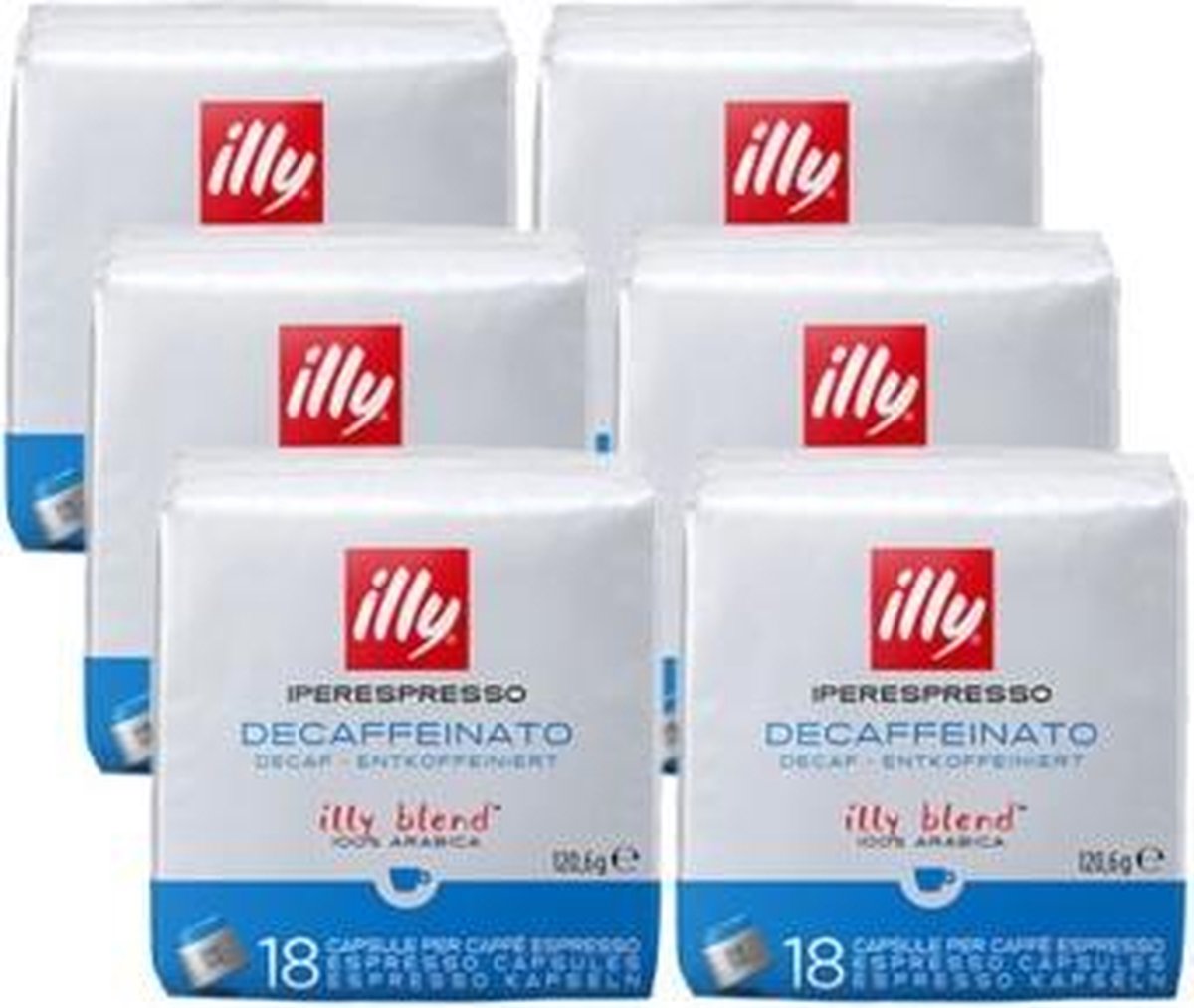 Illy - iperespresso kaffe hjemmekoffeinfri 18 kapsler