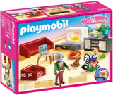 Playmobil dukkehus stue med pejs - 70207