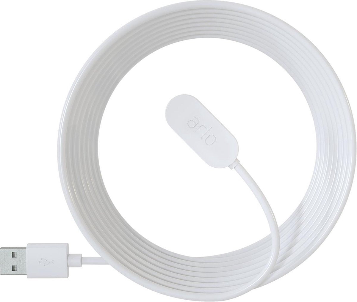 Arlo indendørs magnetisk strømkabel (hvid) - strømkabel - certificeret tilbehør - 2,4 m magnetisk strømkabel - kompatibel med ultra 2 (+xl), pro 5, pro 4 (+xl), pro 3, go 2 sikkerhedskameraer projektør - vma5000c-100eus