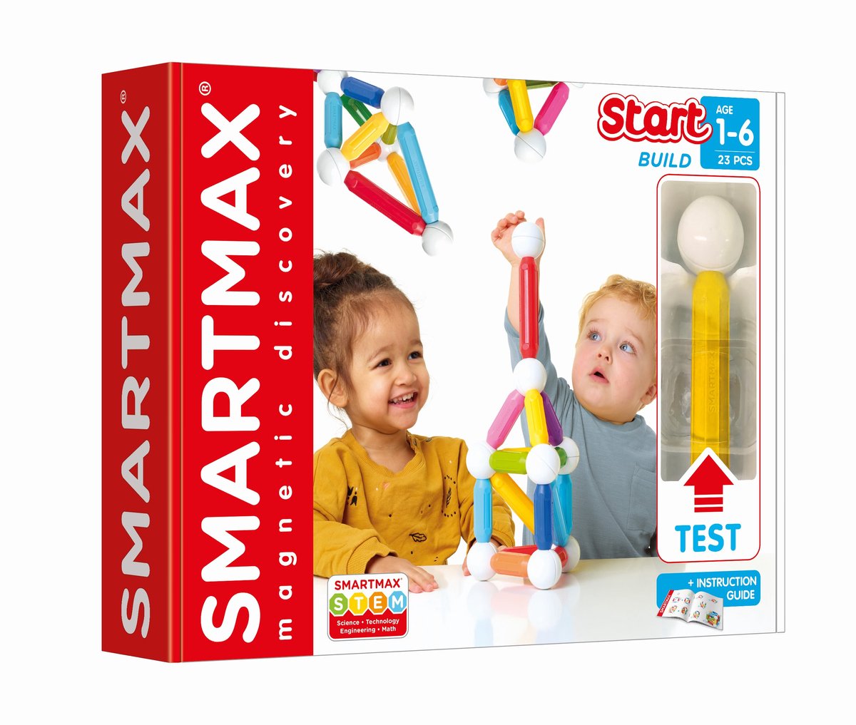Smartmax start - magnetisk byggelegetøj - 23-delt grundsæt med store elementer - pædagogisk legetøj til småbørn - fra 1 år
