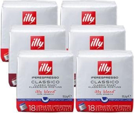 Illy - iperespresso kaffe home classico lungo 6 x 18 kapsler