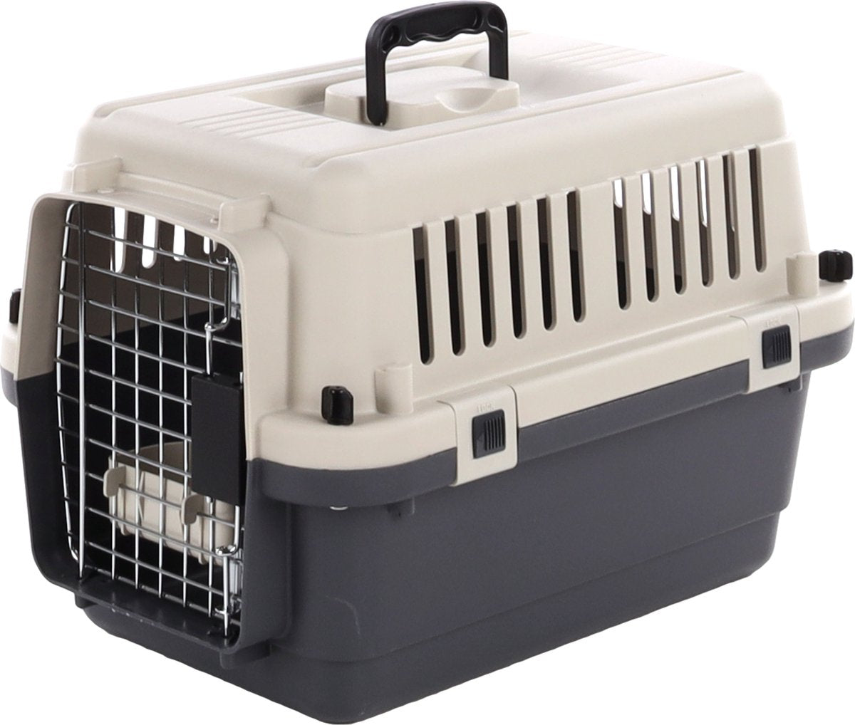 Flamingo transportkasse kat og hund – bilkasse xs 50x33x33 cm – transportbur nomad mørkegrå