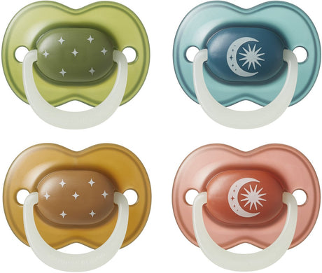 Tommee tippee nightglow gløder i mørke sut - 18-36 måneder - 4 stk - ortodontisk sut -100% BPA fri - natfarver