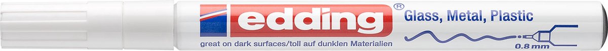 Edding • 780 malertusch 0,8 mm rund hvid
