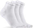 Craft aktiv mellemstrømpe 3-pak unisex sportsstrømper - hvid