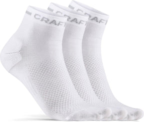 Craft aktiv mellemstrømpe 3-pak unisex sportsstrømper - hvid