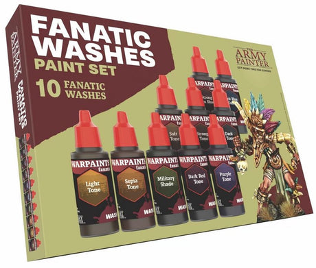 Hærmaleren - warpaints fanatiker: vasker malingssæt - 10×18ml akrylvaske - wp8068p