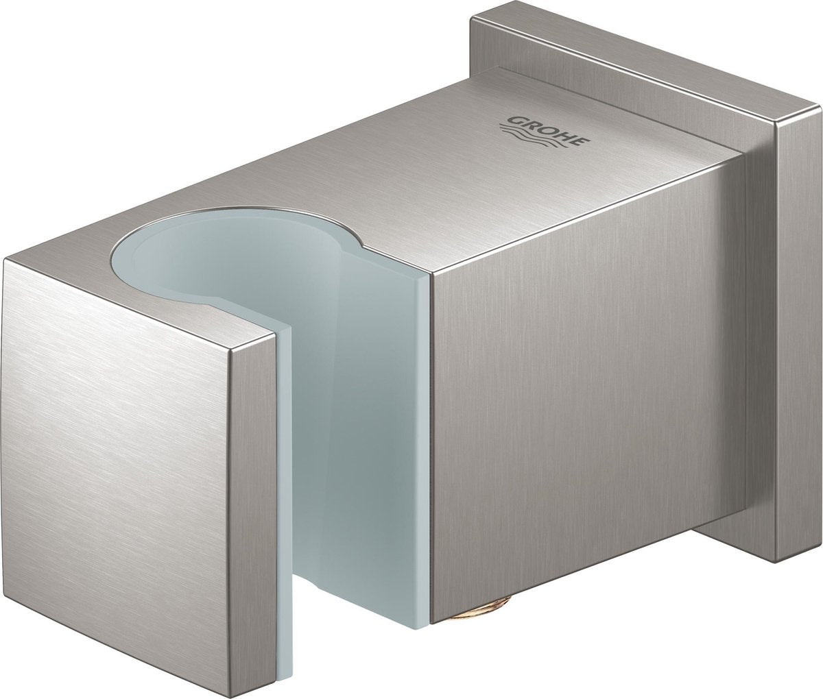 Grohe euphoria cube bruser vægtilslutningsbøjning med vægholder - rustfrit stål look - 26370dc0