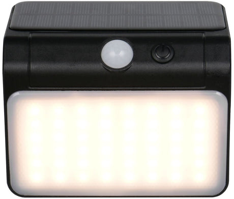 Rl live your light reality olinda - væglampe - sort - inkl. 1x SMD 2,5 W - skumringssensor - vægmontering - genopladelig - solenergi - 4000k - ikke dæmpbar - bevægelsessensor og orienteringslys - udendørs belysning - ip44