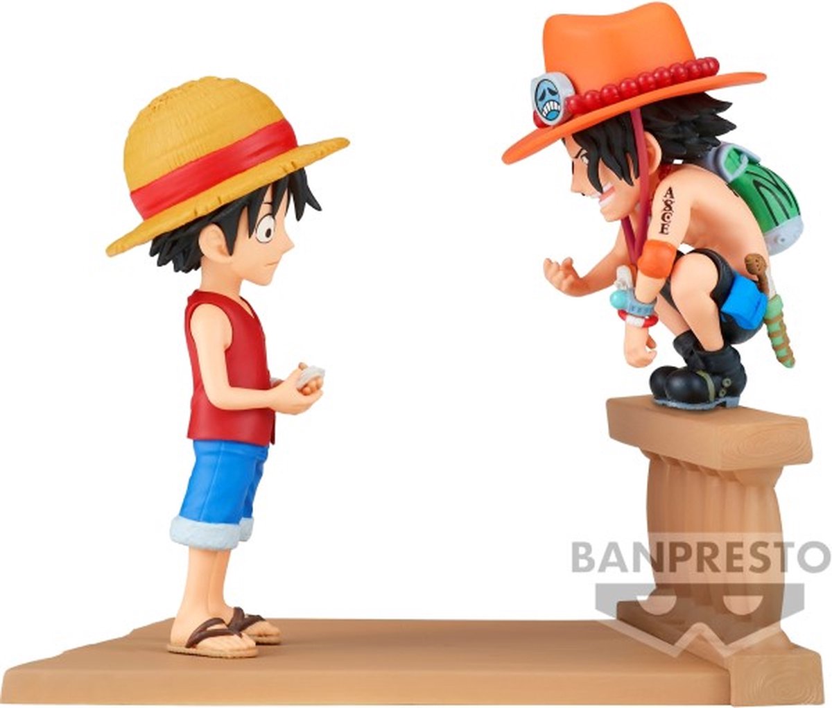 Banpresto ét stykke - Luffy ace - figur wcf log historier 8 cm