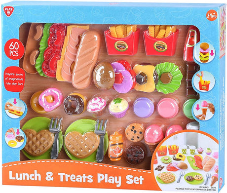 Playgo legetøjsmad frokost og snacks legesæt - 60 stk.
