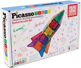 Picasso fliser taktik - byggelegetøj - magnetiske fliser - magnetiske fliser - raketforstærker - stammelegetøj - kreativt byggelegetøj - 32 stykker - fra 3 år