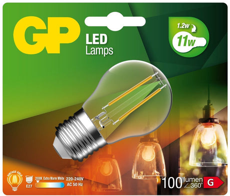GP belysning led vintage gd p45 1.2w e27