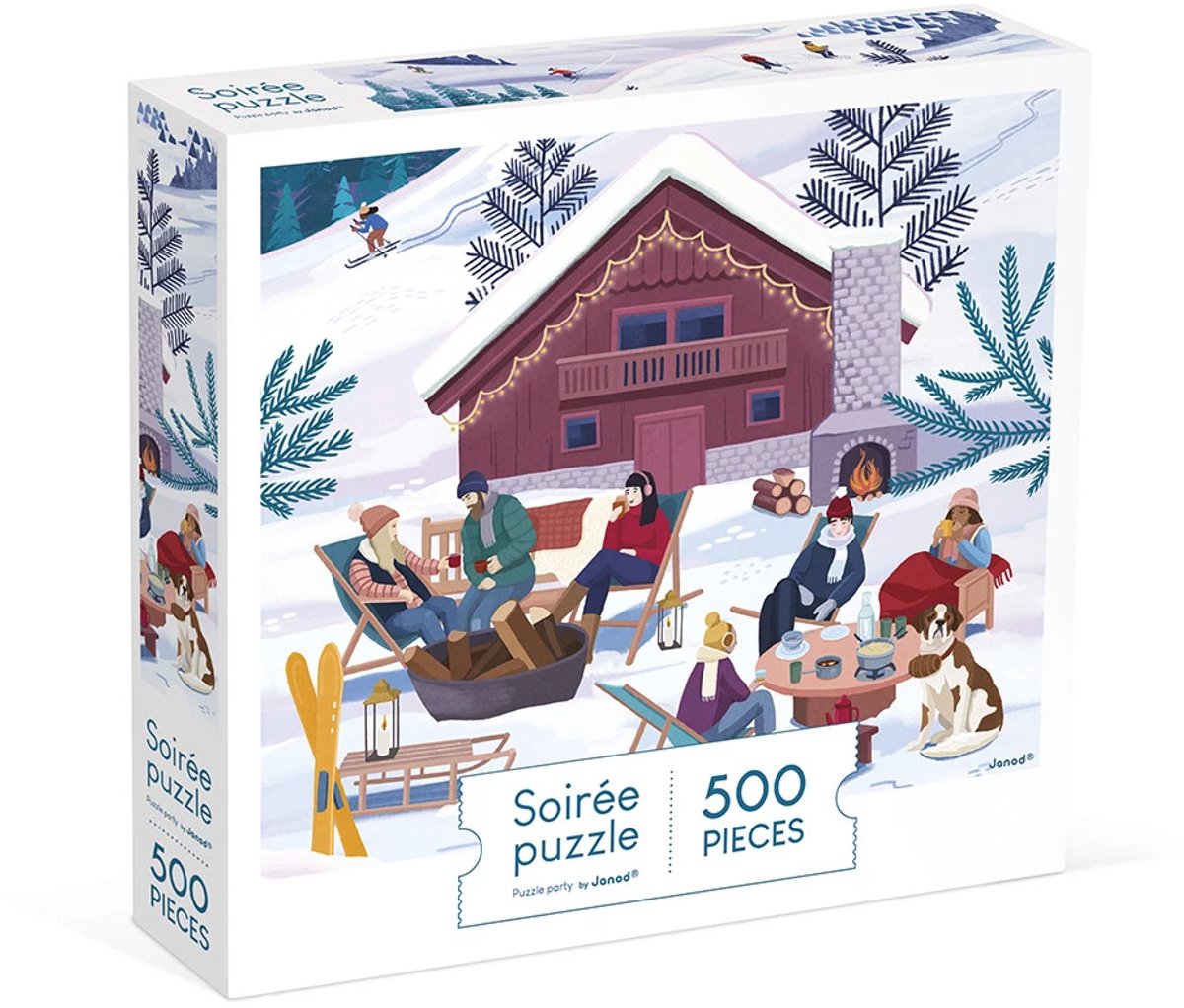 Janod - børnepuslespil - vinter i bjergene - 500 brikker