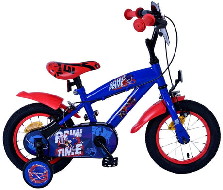 Volare sonic prime børnecykel - drenge - 12 tommer - blå rød - to håndbremser