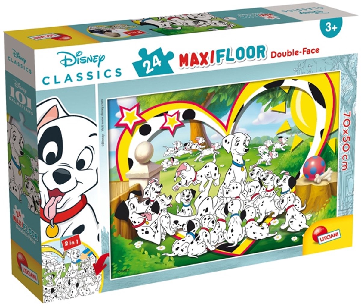 Lisciani disney puslespil df maxi floor 24 101 dalmatiner