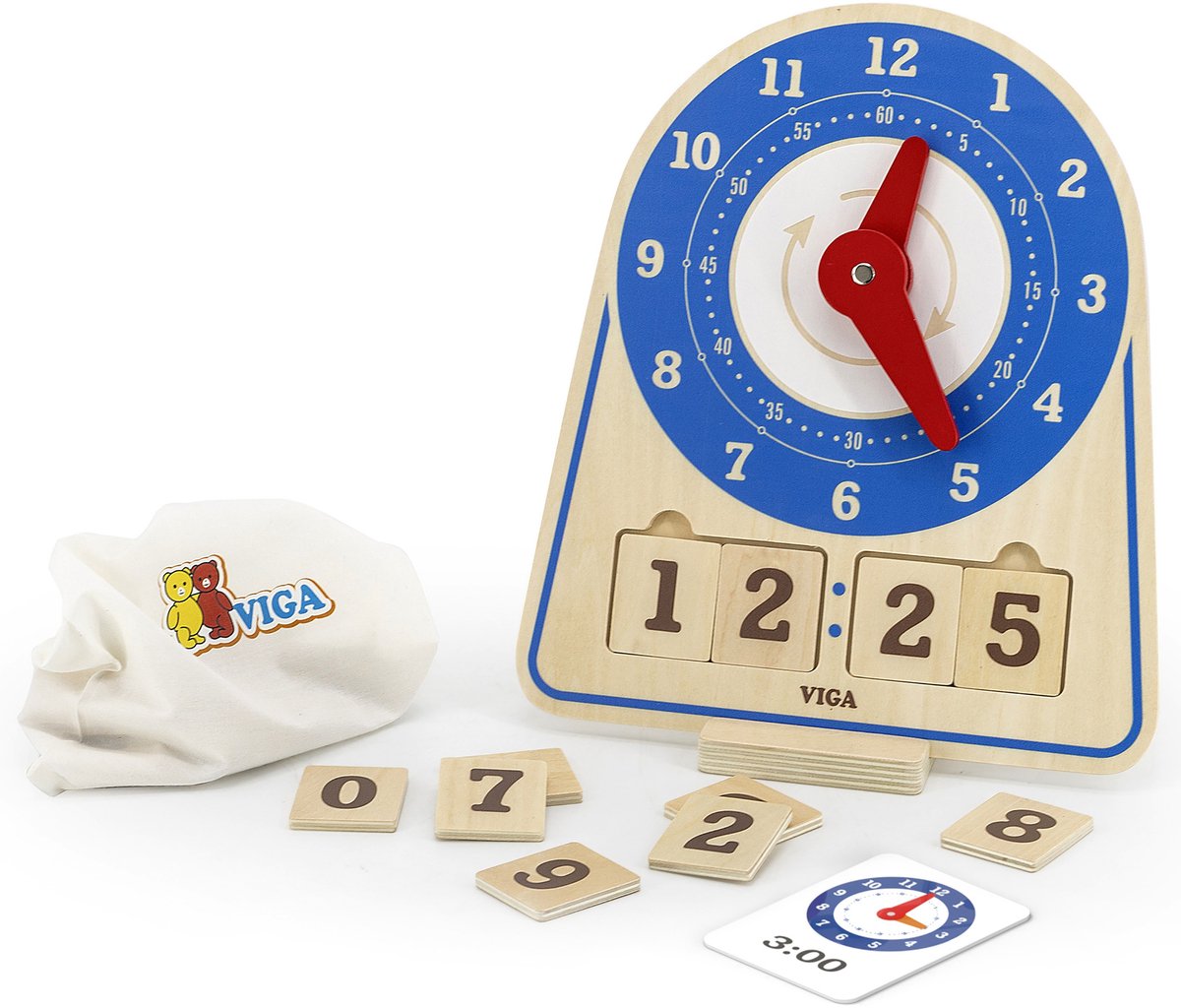 Vigatoys https: www.cchobby.nl viga-leerklok-h-28-cm-l-26-cm-b-13-1-piece