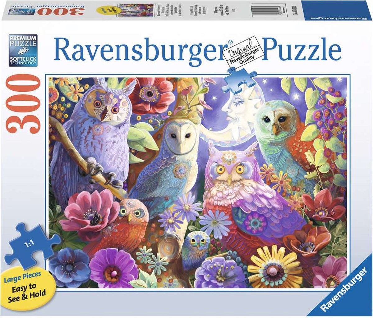 Ravensburger puslespil natteravn - puslespil - 300 storformatbrikker