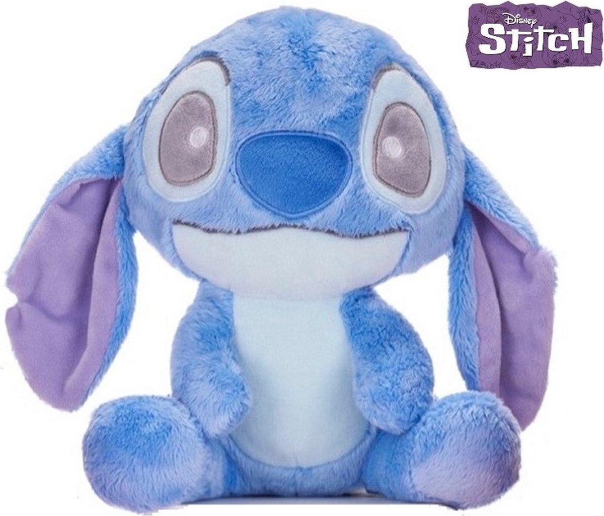 Disney - stitch krammelegetøj snuggletime - 23 cm - plys - lilo stitch