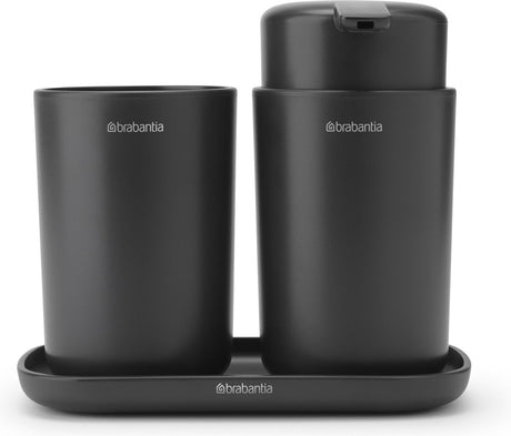 Brabantia forny badeværelsestilbehørssæt - 3-delt - mørkegrå