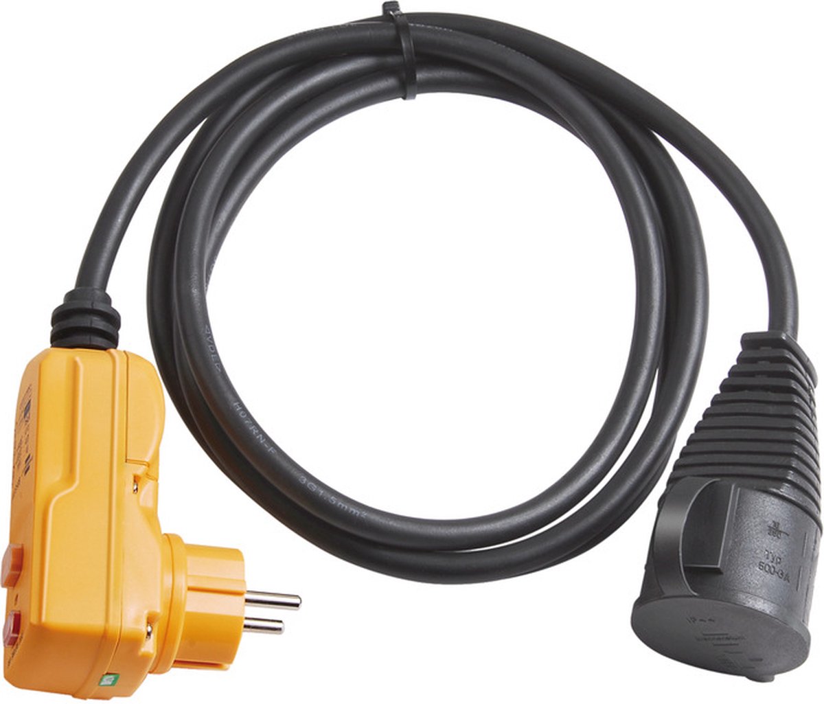 Brennerstuhl adapter kabel fi ip44 2m sort h07rn-f 3g1.5