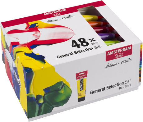 Bruynzeel amsterdam standard serie akrylmaling generelt udvalg sæt 20ml, 48 stk.